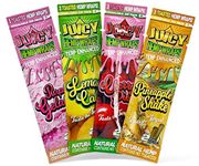 Juicy Jays Terp Enhanced Hemp Wraps - Variety Pack Bundle of Mixed Flavours (4 Packs of 2, for 8 Total Wraps) - Made From Natural Toasted Hemp, Non Tobacco