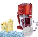 Vencier Ice Crusher Slush Machine Electric Crushed Ice Maker for Slushies, Ice Coffee & Cocktail Summer Fun 1L BPA Free Plastic Jug & Built in Stirrer (Red)