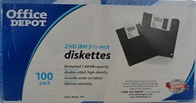 Office Depot 3.5in. Bulk Diskettes, IBM Format, DS/HD, Black, Box Of 100, 41208