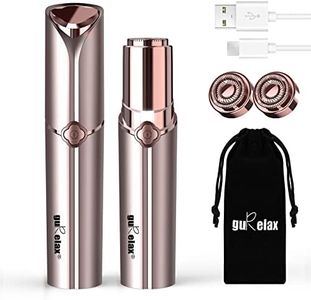 Facial Hair Removal for Women(Newest), Electric Painless Facial Hair Remover, Rechargeable Hair Removal Device for Face, Lip, Chin with 2 x Replacement Heads, Rose Gold