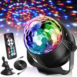 Disco Lights,Cdycam Disco Ball Party Lights LED Stage Light with 4M USB Power Cable,Remote Control,Suction Cup Holder for Birthday Party,Family Gathering,Christmas Party,Wedding and Disco