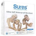 Sures Waterproof Mattress Protector - Full Size Bedsheet - Fitted Machine Washable Bed Sheet - Hypoallergenic, Vinyl Free Bedwetting Cover Pad - For Child, Kids, Adult