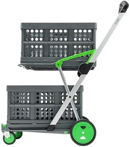 CLAX® | carrello pieghevole | L'innovativo carrello della spesa | carrello della spesa | carrello portaoggetti | con 2 scatole pieghevoli
