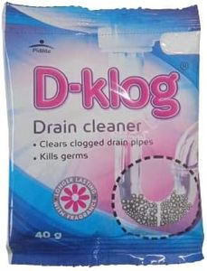 B.K.Jagan and Co D-Klog Drain Cleaner Powder(40G X 5N),Removes Clogs,Blockages In Washbasin,Septic Tank,Sinks,Pipes Within 30 Minutes,No Manual Hassle Drainage Block And Clog Remover
