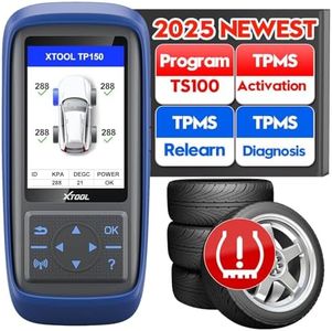 XTOOL TP150 TPMS Programming Tool, Universal TPMS Tire Sensor Relearn/Reset/Activate/XTOOL TS100 Sensor Programmer, Tire Pressure Monitor System Diagnostics Tool