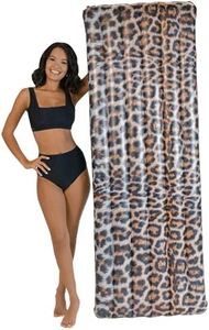 PoolCandy Safari Collection Deluxe Leopard Print Pool Raft 74" - High Resolution Photo RealPrint Technology