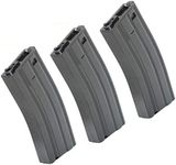 Airsoft Spare Parts E&C 3pcs 300rd Hi-Cap Mag Magazine for M4 M16 Series AEG Black