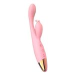 Handheld Pocket Quiet 10 Speeds Personal Bullet Massage Rod Powerful Mini Stick Silicone Massage Ball for Women Pleasure, Electric Strong Shock Bullet Setting for Relax, Portable Type (Pink-B)