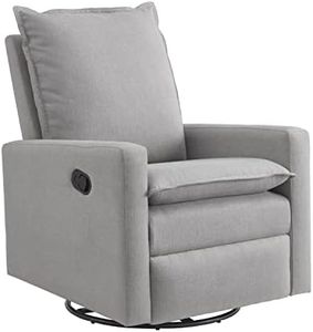 Oxford Baby Uptown Upholstered Swivel Glider and Recliner Nursery Chair, Gray