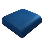 YOUFI Extra Thick Large Seat Cushion -19 X 17.5 X 4 Inch Gel Memory Foam Cushion with Carry Handle Non Slip Bottom - Pain Relief Coccyx Cushion for Wheelchair Office Chair (BLUE (1PACK))