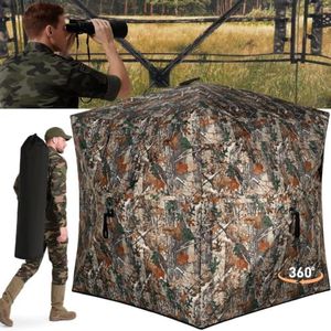 TLC Sport Hunting Blind, 360 Degree See Through Ground Blind for 2/3 Person