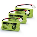 BAOBIAN BT183342/BT283342 2.4V 400mAh Ni-MH BT166342/BT266342 BT162342/BT262342 Cordless Phone Pack CS6709 CS6609 CS6509 CS6409 EL52100 EL50003 (3 Pack)