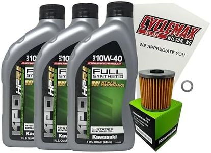 Cyclemax Full Synthetic Oil Change Kit fits 2009-2023 Kawasaki KLR650