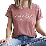 Auntie Est 2023 Shirts Women Aunt L