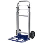 Einhell BT-HT 90 Folding Sack Truck - 90 kg Capacity Aluminium Framed Folding Trolley On Wheels - Folding Hand Truck With Extendable Handle, Multicolor