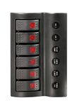 Pactrade Marine Boat Splash-Proof Switch Panel Circuit Breaker 6 Gang LED Indicator Rocker