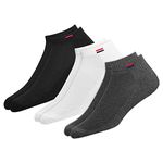 NAVYSPORT Socks for Men Solid Ankle Length Cotton Socks, Free Size, Pack of 3