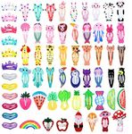 Cinaci 64 Pack Cute Cartoon Animal Fruit Pattern Anti-slip Metal Snap Hair Clips Barrettes Hairpins Hair Accessories for Toddlers Kids Teens little Girls Pets Dogs