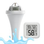 Digital Pool Thermometer, Easy Read Digital Floating Pool Water Thermometer for Hot Tub, Ice Bath Swimming Pool, Spa and Fish Bowl