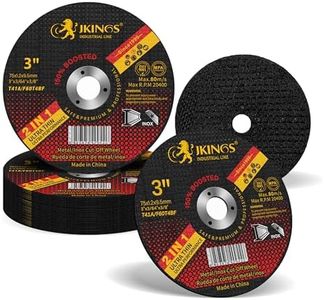 JKINGS Super Sharp 3" Cut Off Wheel, High Efficiency & Durable & Aggressive Cutting Disc for Die Grinder, Operating Up to 20400 RPM & 80 M/S (Pack of 25, 75 * 1.0 * 10mm)
