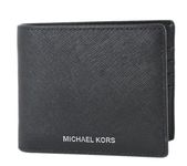 Michael Kors Men's Harrison Saffiano Leather Billfold Wallet with Passcase No Box Included (Black), black, Billfold