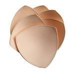 TopBine Removable Bra Pads Inserts Women's Comfy Sports Cups Bra Insert for BIkini Top Swimsuit (3 Beige, B/C)