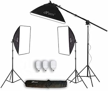 HIFFIN SL50 3 Point LED Photo & Video, Photography Softbox Lighting Kit for YouTube Videography, Portrait Shooting Studio Lights, Film Making, Key Light, Fill Light and Back Light, Chroma Kit