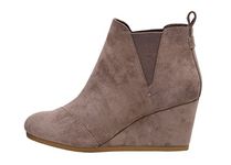 Dunes Women's Zoey Wedge Bootie +Wide Width Available, Taupe, 8.5