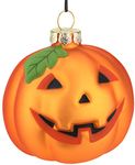 Tree Buddees Jack-O-Lantern Pumpkin Decoration Blown Glass Ornament Halloween, Thanksgiving, Christmas Ornaments