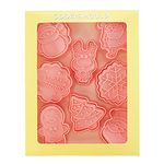 Christmas Cookie Cutter Set-8 Pieces Plastic Christmas Cookie Stamps-Christmas (Christmas)