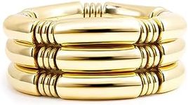 3pcs Gold Chunky Bangles Bracelets 