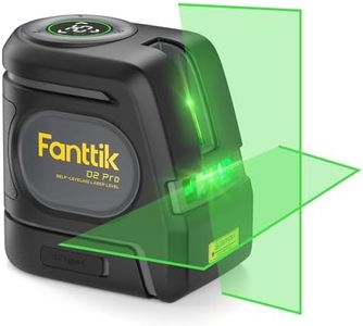 Fanttik D2 PRO Laser Level, Self-leveling Laser Level with LED Screen, 200ft Outdoor Green Cross Line, 130° Vertical Beam Spread Cover, 2600mAh Built-in Rechargeable Battery, 360° Magnetic Base