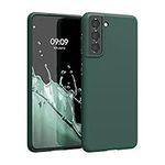 kwmobile Case Compatible with Samsung Galaxy S21 Case - Soft Slim Protective TPU Silicone Cover - Moss Green