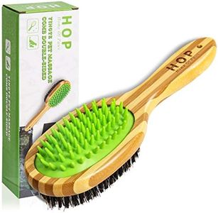 HOP Home of Paws Short Hair Dog Brush for Detangling and Shedding Coats, Silicone Pet Brushing Comb, Massage, Blood Circulation, Gentle on Sensitive Skin, Gift for Dog Lovers