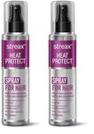 Streax Heat Protection Spray For Hair -100 Ml, Hair Styling Spray For Women & Men, Heat Protectant Spray For Hair Upto 250°C & 2X Less Hair Breakage I Frizz Free & Helps In Damage Control (Pack of 2)