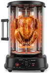 NutriChef Countertop Vertical Rotating Oven - Rotisserie Shawarma Machine, Kebob Machine, Stain & Heat Resistant Door & Energy Efficient, Includes Kebob Rack with 7 Skewers (PKRTVG34)