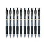 Pilot G2 Retractable Gel Ink Roller Ball Pens, Bold Point Black 10-PACK(31237)