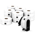 Anylabel - Compatible Standard Address Labels Replacement for Brother DK-1201 (1.1" X 3.5”), Use with Brother QL Label Printers (12 Rolls + 1 Reusable Cartridge, 400 Labels/Roll)