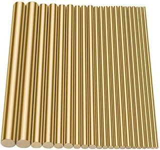 Sutemribor Brass Round Rods Bar Assorted Diameter 2-8mm for DIY Craft (21 PCS)