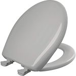 Bemis 200SLOWT 162 Slow Close Sta-Tite Round Closed Front Toilet Seat, Silver