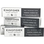 Kingfisher Charcoal Naturally Whitening Toothpaste - 100ml (4 Pack Bundle)