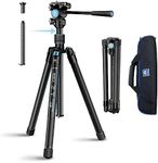 SIRUI Traveler X Lightweight Carbon Fiber Tripod with Panoramic Video Head, 59.8” Compact Camera Tripod with Quick Leg Setup, Max Load 11lbs (Fluid Head/AT-10)