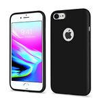 Pikkme Back Cover | Full Camera Protection | Raised Edges | Super Soft Silicone | Bumper Case for iPhone 7/8 (Black)