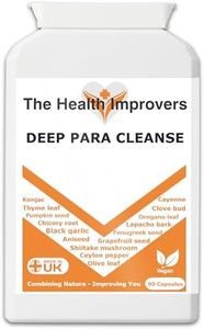 Parasite Cleanse Supplement for Humans | Natural Intestinal Detox & Cleanse with Pumpkin Seed, Black Garlic, Chicory, Clove, Oregano & Glucomannan Fibre | Made in UK | Dewormer Capsules