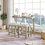 Sofa Table with Stools and Outlet F