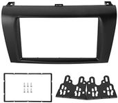 Car Stereo Frame Dash Stereo Radio Fascia 2 Din Console DVD Trim Radio Mount Fascia Navigation Panel Frame Fit for Mazda 3/Axela 2004‑2009