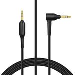 Aiivioll Replacement WH-1000XM5 Headphone Aux Audio Cable Cord for Sony WH-1000XM4 WH-1000XM3 MDR-XB950BT MDR-1000X WH-1000XM2 WH-CH510 WH-CH700N MDR-100ABN MDR-1A Wireless Headphones（Black/4.9ft）