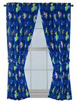 Disney Toy Story Buzz & Woody 63" inch Drapes - Beautiful Room Décor & Easy Set Up, Bedding Features Forky, Ducky, & Bunny - Curtains Include 2 Tiebacks, 4 Piece Set (Official Disney Product)