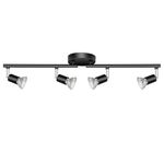 HURYEE Kitchen Lights,Ceiling Lighting Kits, Swivelling Ceiling Spotlight for Bedroom, Kitchen and Living Room(GU10 LED Bulbs not Included) (Brush Nickel) (4 Way Black)