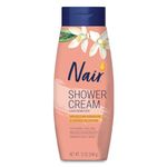 Nair Shower Cream Hair Remover with Moroccan Argan Oil and Orange Blossom, Body Hair Removal Cream for Women, 12 oz